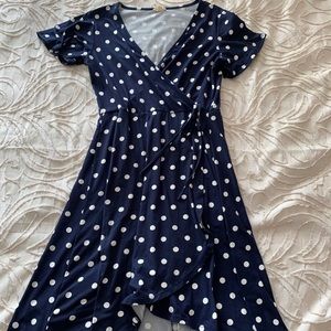 Navy polka dot dress